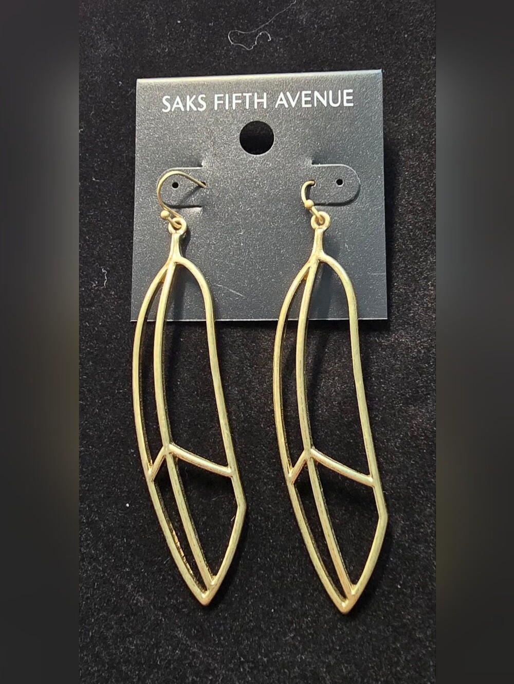 Saks Fifth Avenue Gold Geometric Drop Earrings